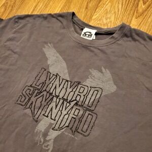 Lynyrd Skynyrd Shirt Men 2XL Gray Concert Graphic Band Rock Tee‎ 2007 Y2K